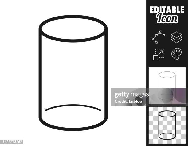 cylinder. icon for design. easily editable - cylinder stock illustrations