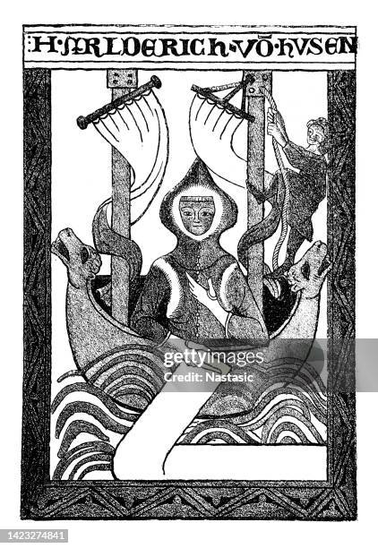 illustrazioni stock, clip art, cartoni animati e icone di tendenza di friedrich von hausen (codice manesse, 14 ° secolo) - menestrello-persona