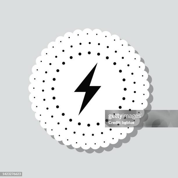 wireless charging. icon sticker on gray background - wireless charging stock illustrations