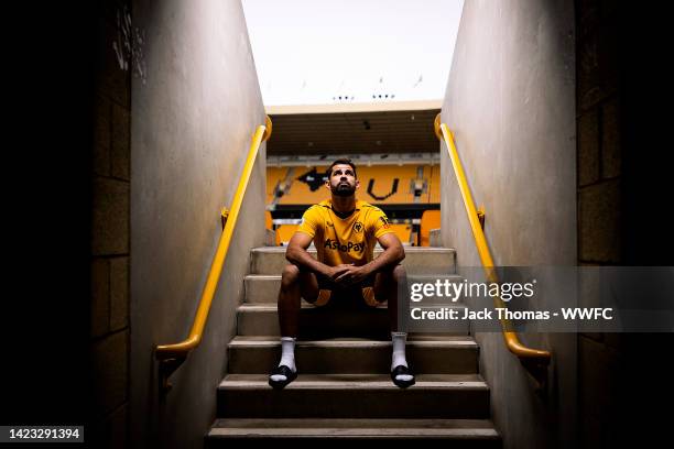 Wolverhampton Wanderers unveil new signing Diego Costa at Molineux on September 08, 2022 in Wolverhampton, England.