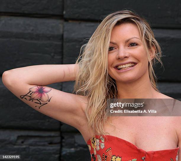 Actress Licia Nunez attends 'Le Tre Rose Di Eva' Mediaset TV series photocall at Castello di Torrimpietra on April 2, 2012 in Rome, Italy.