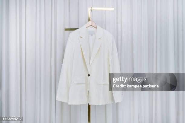 white blazer jacket - embellished blazer stock pictures, royalty-free photos & images