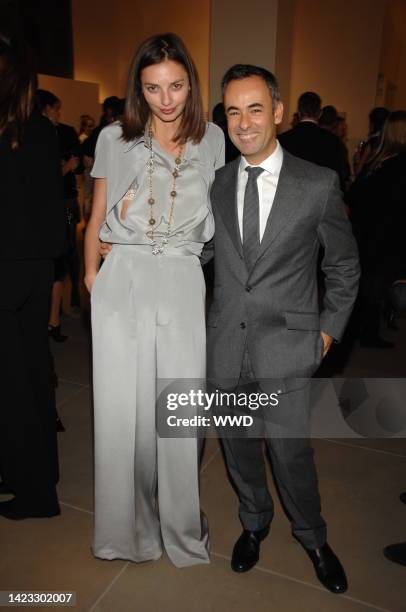 Kathryn Neale Shaffer and designer Francisco Costa attend a cocktail party in honor of Hamish Bowles celebrating his new book 'Vogue Living, Houses,...