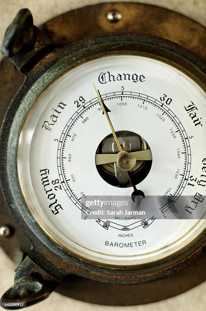 Barometer Change Close Up Of Marine Barometer High-Res Stock Photo - Getty Images