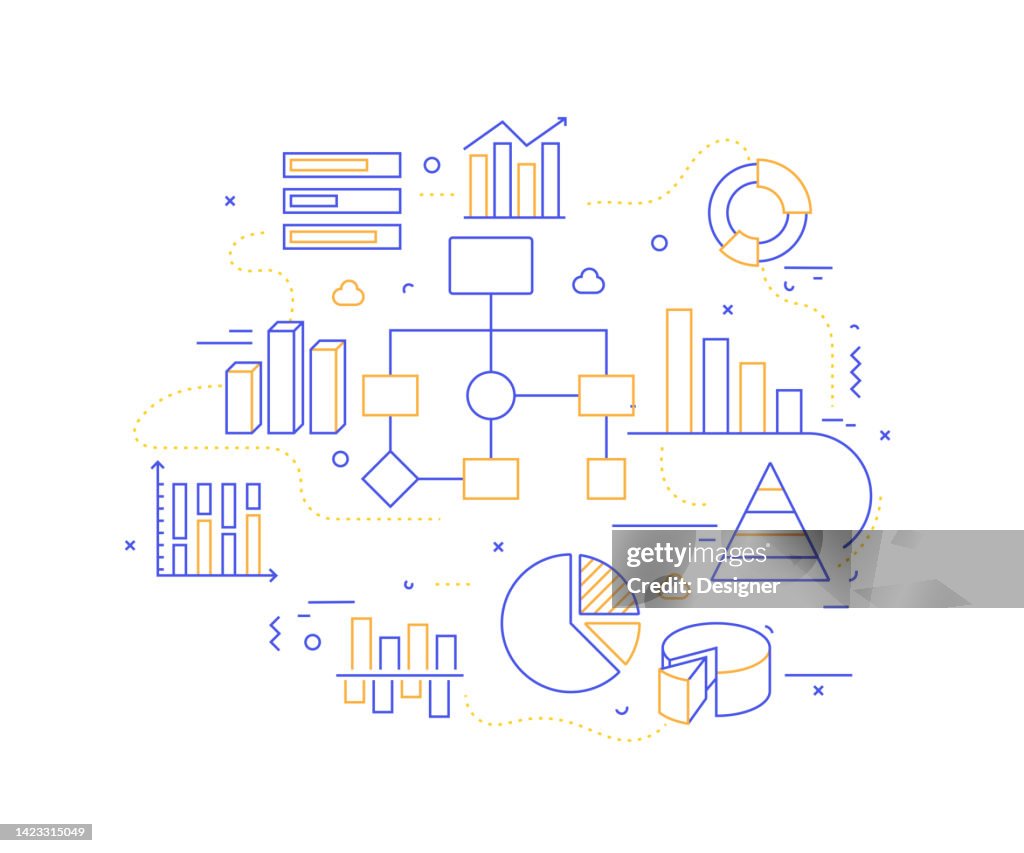 Chart Pattern Layout Banner Graph And Charts Related Line Style Banner Design For Web Page Headline ...