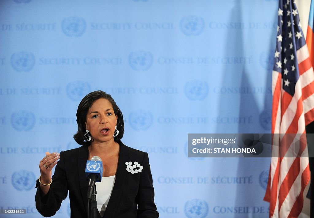 Susan Rice Wikipedia Susan Rice, US Ambassador to the United Nations, speaks to the media ...