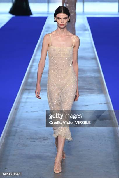 Model walks the runway during the Jason Wu Ready to Wear Spring/Summer 2023 fashion show as part of the New York Fashion Week on September 10, 2022...