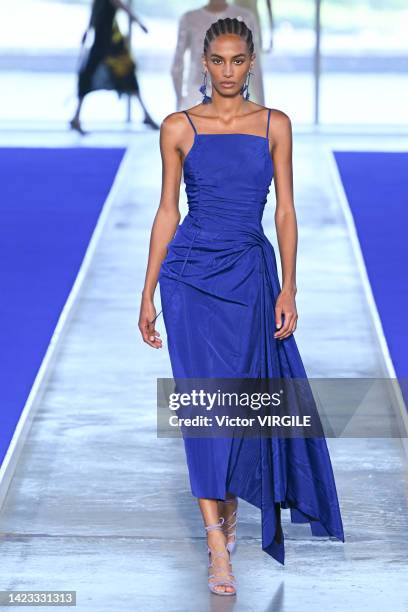 Model walks the runway during the Jason Wu Ready to Wear Spring/Summer 2023 fashion show as part of the New York Fashion Week on September 10, 2022...