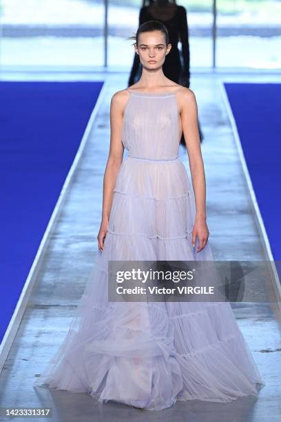 Model walks the runway during the Jason Wu Ready to Wear Spring/Summer 2023 fashion show as part of the New York Fashion Week on September 10, 2022...