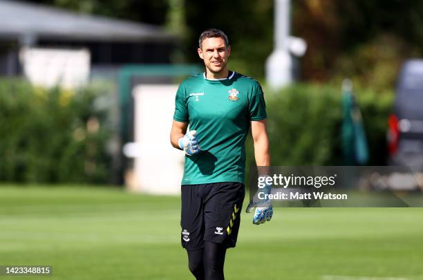 Alex McCarthy during a Southampton FC training session at the Staplewood Campus on September 12, 2022 in Southampton, England.