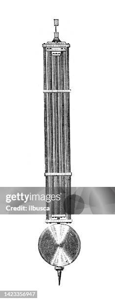 antique illustration, applied mechanics and machines: clockmaking industry - make time stock illustrations