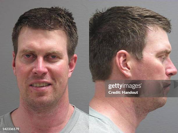 In this handout image provided by the Cascade County Sheriff’s Office, former NFL quarterback Ryan Leaf is seen in a police booking photo April 2,...