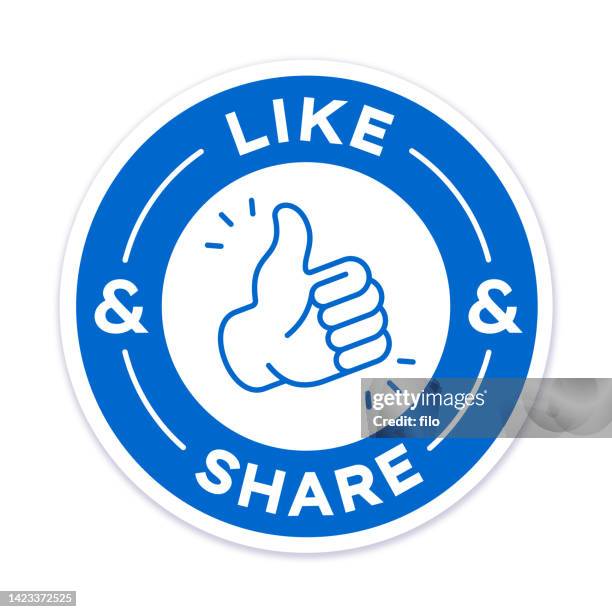 like and share social media badge - instagram icon transparent stock illustrations