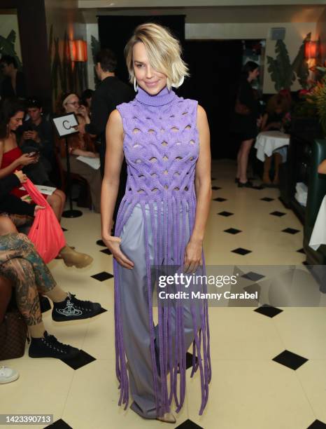 Arielle Kebbel attends the Aknvas Fashion Show during the 2022 New York Fashion Show at Indochine on September 13, 2022 in New York City.