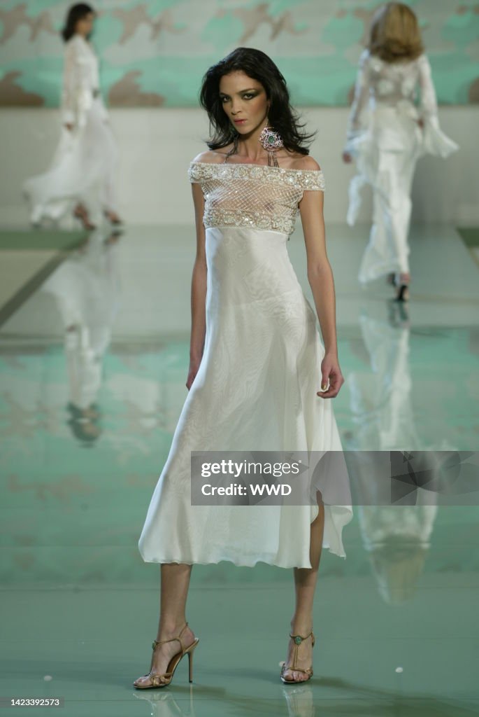 2003 Model A model on the runway at the Valentino Spring 2003 show in Paris. News ...