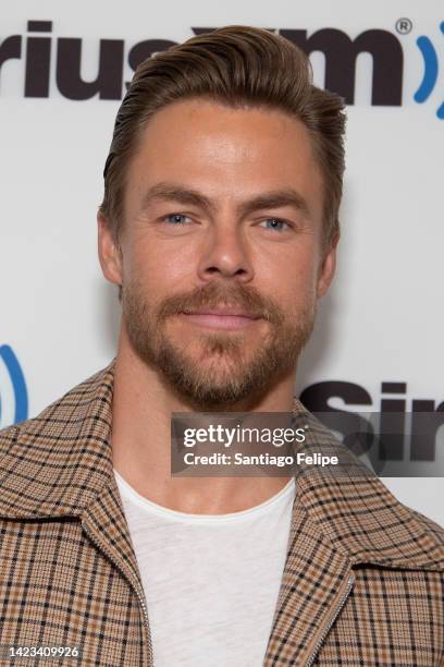 Derek Hough visits SiriusXM Studios on September 13, 2022 in New York City.