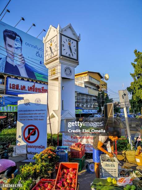 old clock tower chiang rai - chiang rai province stock pictures, royalty-free photos & images