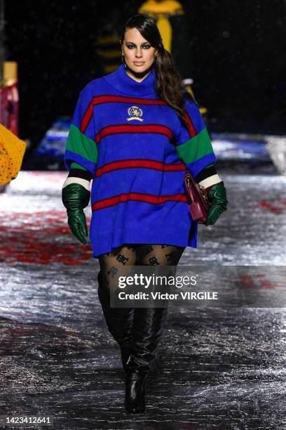 Ashley Graham walks the runway during the Tommy Hilfiger Ready to Wear Spring/Summer 2023 fashion show as part of the New York Fashion Week on...