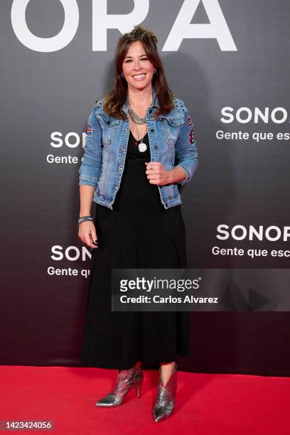 Mamen Mendizabal attends the "Sonora" platform presentation at Cine Capitol on September 13, 2022 in Madrid, Spain.
