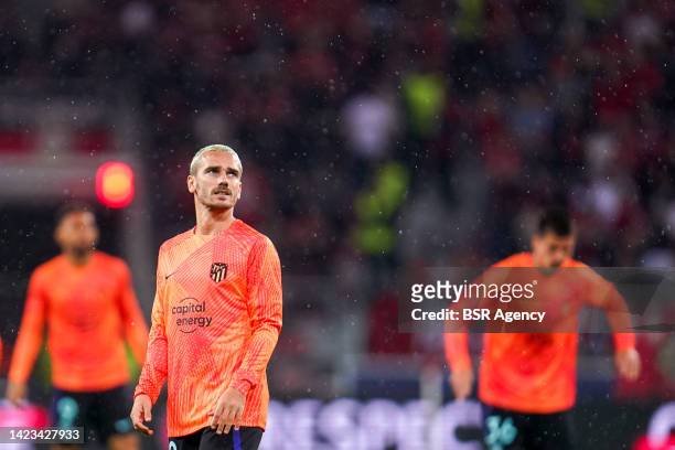 Antoine Griezmann of Atletico Madrid during the UEFA Champions League - Group B match between Bayer Leverkusen and Atletico Madrid at the BayArena on...
