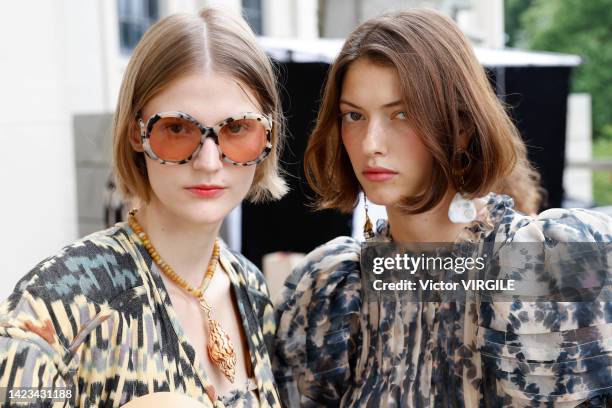 Backstage and atmosphere during the Ulla Johnson Ready to Wear Spring/Summer 2023 fashion show as part of the New York Fashion Week on September 11,...