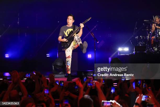 British singer and musician Matt Bellamy of the rock band Muse perform onstage during the Digital X 2022 event by Deutsche Telekom on September 13,...