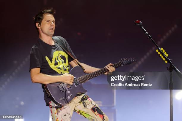 British singer and musician Matt Bellamy of the rock band Muse perform onstage during the Digital X 2022 event by Deutsche Telekom on September 13,...