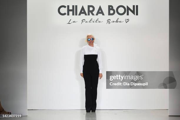 Designer Chiara Boni on stage for the Chiara Boni La Petite Robe fashion show during September 2022 New York Fashion Week: The Shows at Gallery at...