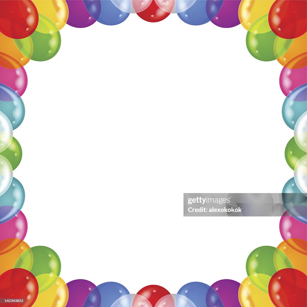 Baloons Frame Background Balloons Frame High-Res Vector Graphic - Getty Images