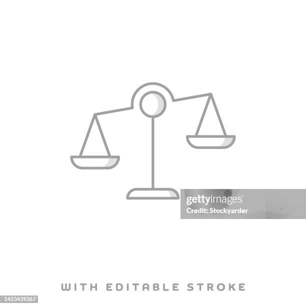 inequity concept line icon with shadow. the vector illustration is outline style, pixel perfect, suitable for web and print with editable stroke. - pay gap stock illustrations