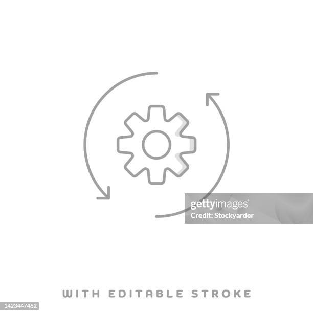 work up concept line icon with shadow. the vector illustration is outline style, pixel perfect, suitable for web and print with editable stroke. - engine control unit stock illustrations