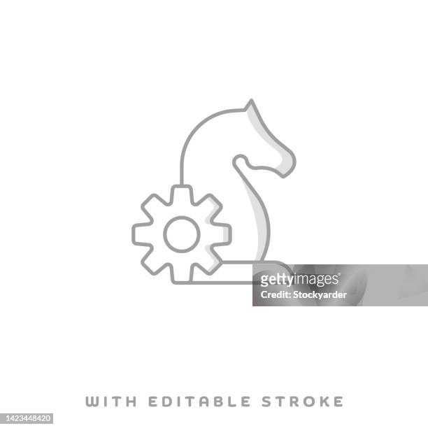 business strategy concept line icon with shadow. the vector illustration is outline style, pixel perfect, suitable for web and print with editable stroke. - successor stock illustrations