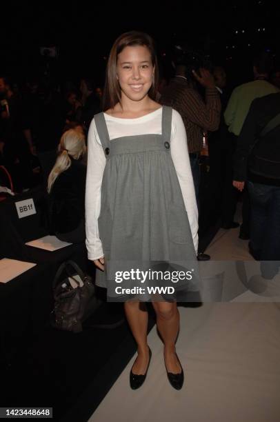 Cecilia Becker attends Vera Wang\'s spring 2007 runway show at Bryant Park Tent.