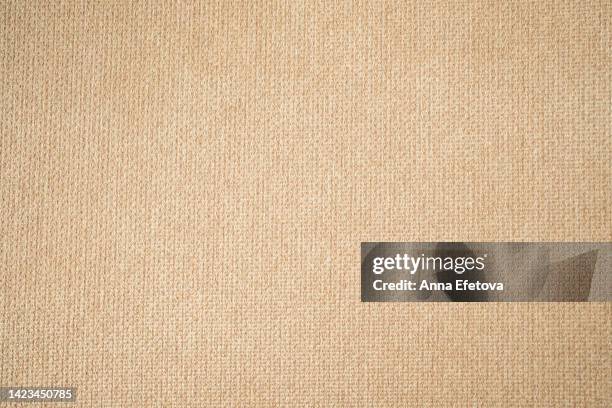 texture of beige fabric. macro photography in flat lay style - burlap texture background stock pictures, royalty-free photos & images