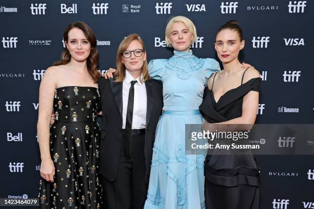 Claire Foy, Sarah Polley, Jessie Buckley, and Rooney Mara attend the "Women Talking" Premiere during the 2022 Toronto International Film Festival at...