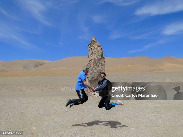 tourists at salar de tara in the atacama desert - san pedro de atacama bildbanksfoton och bilder