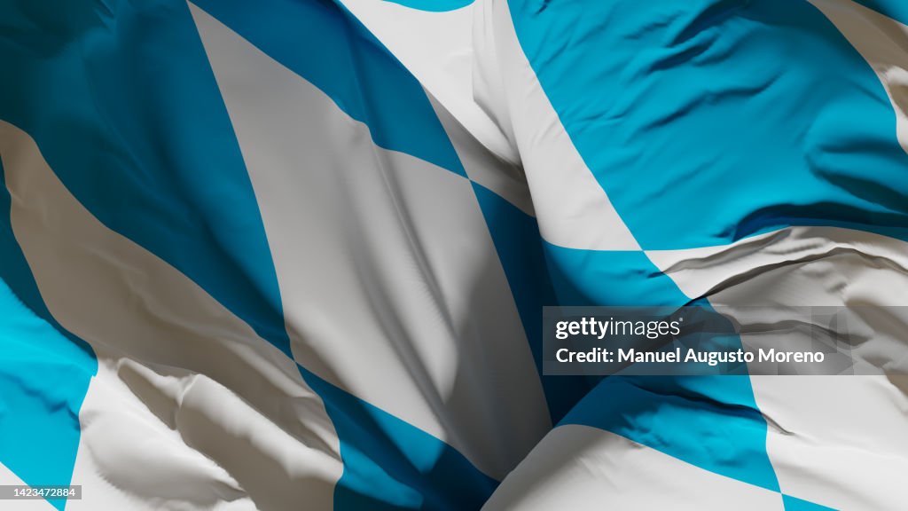 Flag of the German State (Land) of Bavaria (Bayern)