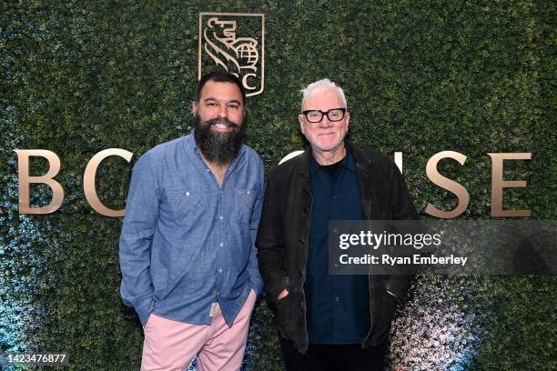 Andrew Miano and Malcolm McDowell attend RBC Hosted "Moving On" Cocktail Party At RBC House Toronto International Film Festival 2022 on September 13,...