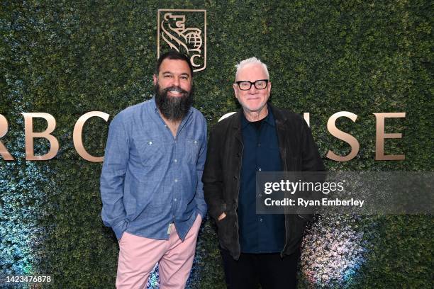 Andrew Miano and Malcolm McDowell attend RBC Hosted "Moving On" Cocktail Party At RBC House Toronto International Film Festival 2022 on September 13,...