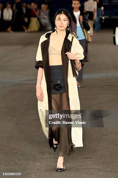 Model walks the runway during Tory Burch - Spring/Summer 2023 New York Fashion Week on September 13, 2022 in New York City.