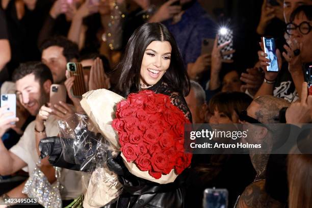 Kourtney Kardashian attends the runway for the Boohoo X Kourtney Kardashian fashion show during September 2022 New York Fashion Week: The Shows on...