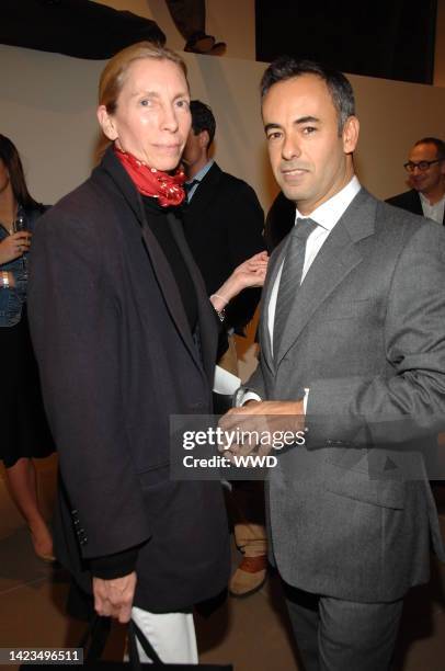 Tonne Goodman and designer Francisco Costa attends a cocktail party in honor of Hamish Bowles celebrating his new book \'Vogue Living, Houses,...