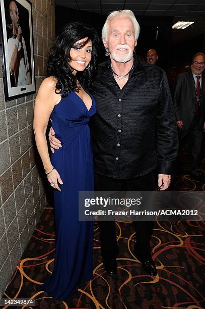 Wanda Miller and Kenny Rogers attend the Lionel Richie and Friends in Concert presented by ACM held at the MGM Grand Garden Arena on April 2, 2012 in...