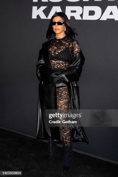 Kourtney Kardashian attends the Boohoo X Kourtney Kardashian fashion show during New York Fashion Week: The Shows on the High Line on September 13,...