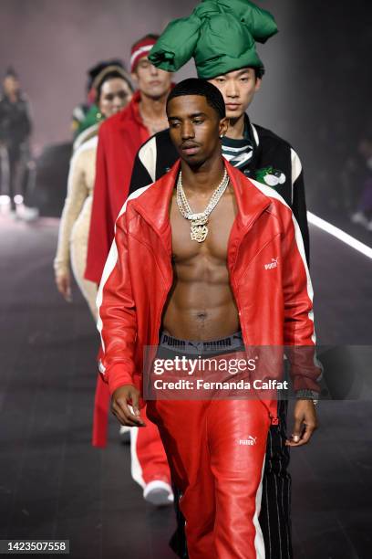 Christian Combs walks the runway for the Puma fashion show during September 2022 New York Fashion Week: The Shows on September 13, 2022 in New York...