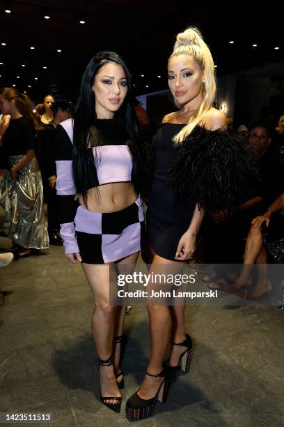 Niki DeMar and Gabi DeMartino attend Christian Cowan fashion show during September 2022 New York Fashion Week: The Shows at 100 Vandam Street on...