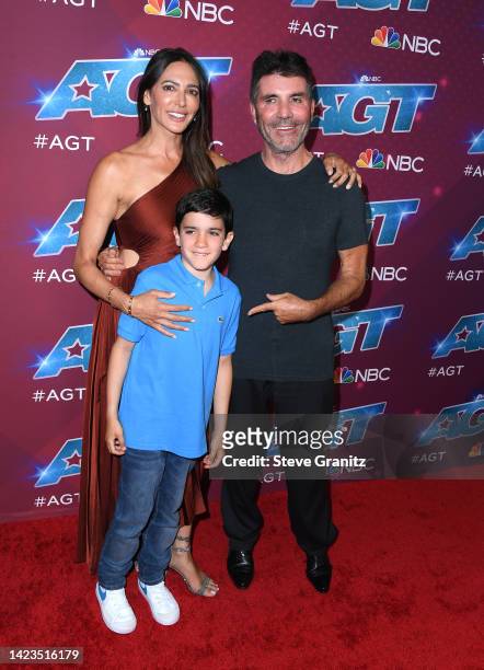 Lauren Silverman, Eric Cowell and Simon Cowell arrives at the Red Carpet For "America's Got Talent" Season 17 Live Show at Sheraton Pasadena Hotel on...