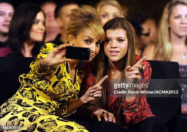 Personality Nicole Richie and Sofia Richie attend the Lionel Richie and Friends in Concert presented by ACM held at the MGM Grand Garden Arena on...
