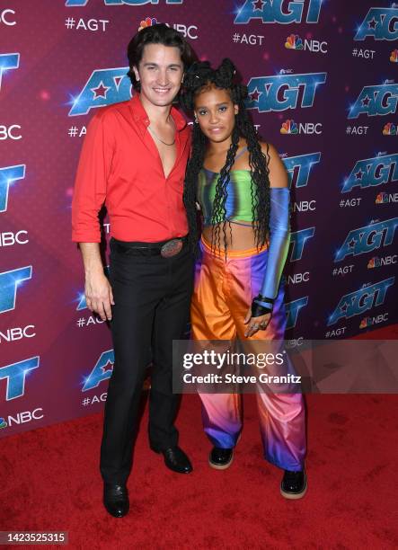 Drake Milligan, Sara James arrives at the Red Carpet For "America's Got Talent" Season 17 Live Show at Sheraton Pasadena Hotel on September 13, 2022...