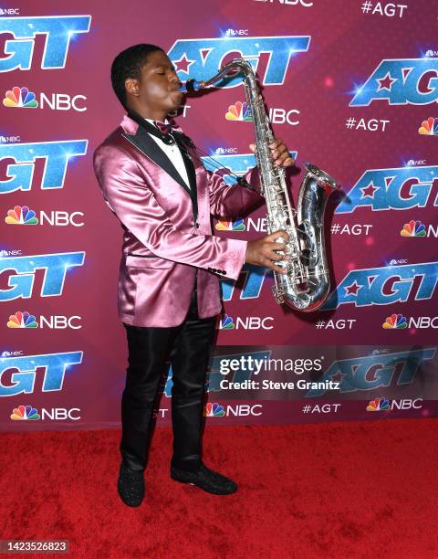 Avery Dixon arrives at the Red Carpet For "America's Got Talent" Season 17 Live Show at Sheraton Pasadena Hotel on September 13, 2022 in Pasadena,...